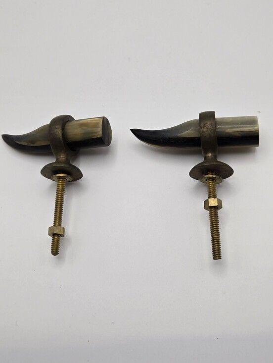 Accents | Handmade Horn Drawer Pulls With Bronze And Brass Accents ...
